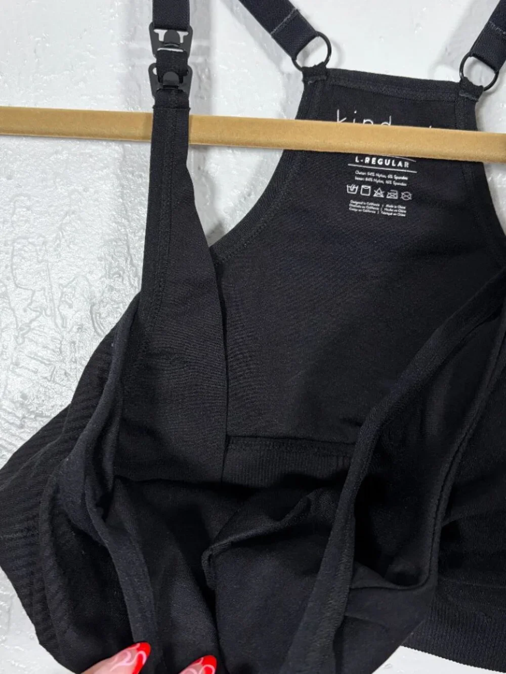 Kindred by Kindred Bravely Women L Reg Black Pumping Nursing Sports Bra Padded